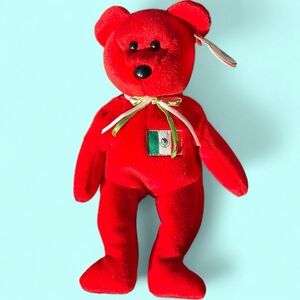Vintage 1999 Ty Beanie Baby Osito Mexican Flag Bear